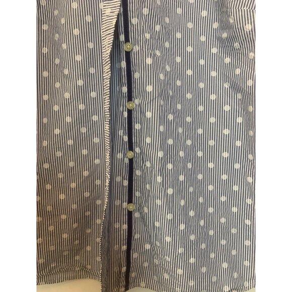 Talbots Women's Striped Polka Dot Long Sleeve Cotton Button‎ Down Blouse Size M - Picture 7 of 9